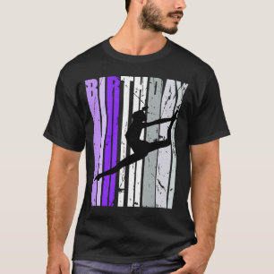 Lila Girls Dance Birthday Retro Silhouette Fan T T-Shirt