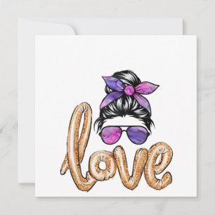Lila Girly Girl-Sonnenbrille Valentinstag Liebe Karte