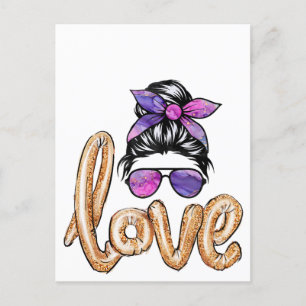 Lila Girly Girl-Sonnenbrille Valentinstag Liebe Postkarte