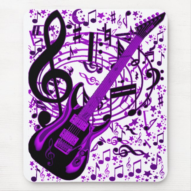 Lila Gitarre_ Mousepad (Vorne)