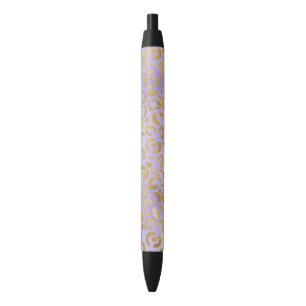 Lila Glam Leopard Print Pen Kugelschreiber