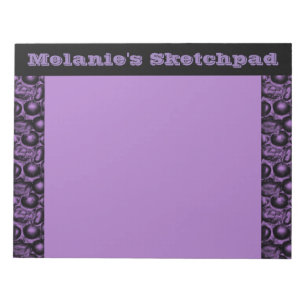 Lila Glam Pebbled Sketch Pad Notizblock