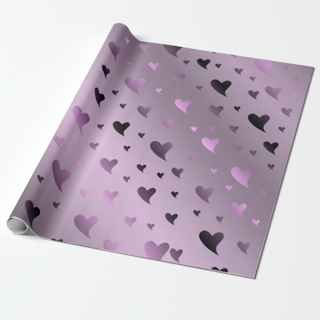 lila, glänzend, Sterne, Metall, Struktur, Geschenkpapier (Ungerollt)