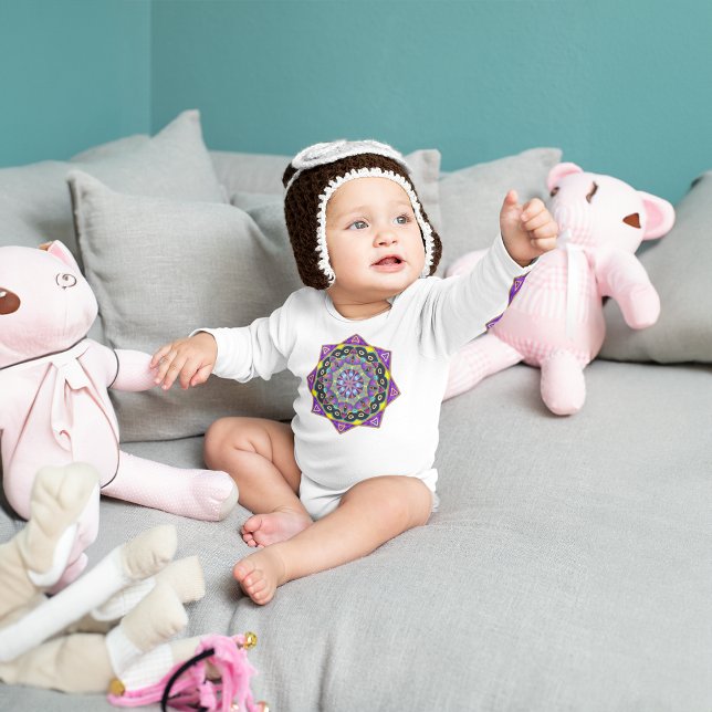 LILA GLAS MANDALA BABY T - Shirt (Von Creator hochgeladen)