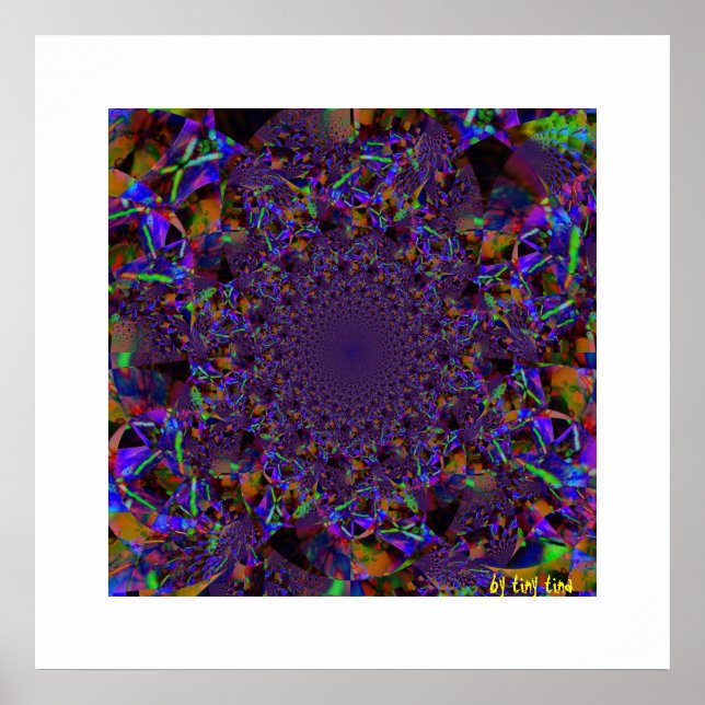 Lila Glasposter Poster (Vorne)