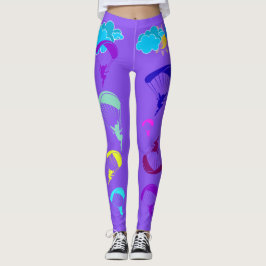 Lila Gleitschirmfliegen-Elfsonnenschein Leggings