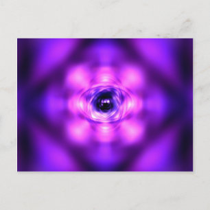 Lila Glimmeratom Postkarte