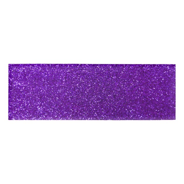 Lila Glitter des Indigos Namenschild (Vorderseite)