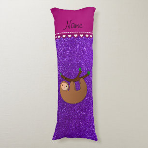 Lila Glitter des personalisierten Seitenschläferkissen