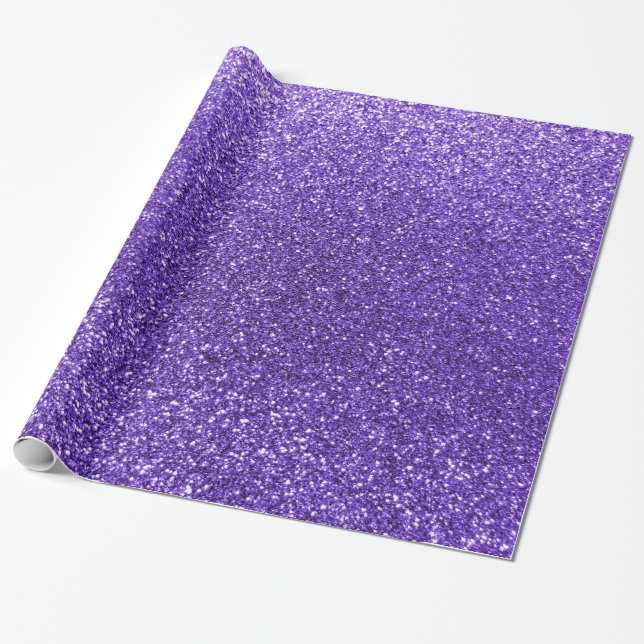 Lila Glitter Geschenkpapier (Ungerollt)