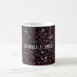 Lila Glitter Kaffeetasse
