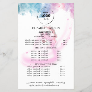 Lila Glitter Luxus-Drip-Salon Flyer