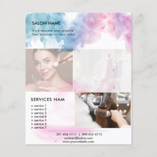 Lila Glitter Luxus-Drip-Salon Flyer