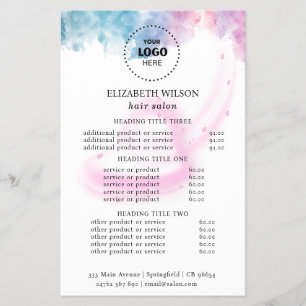 Lila Glitter Luxus-Drip-Salon Flyer
