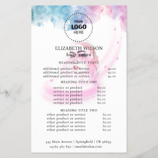 Lila Glitter Luxus-Drip-Salon-Flyer Flyer