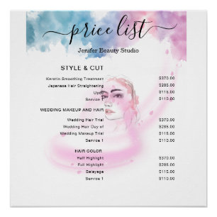 Lila Glitter Luxus-Drip-Salon  Poster