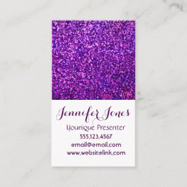 lila Glittergeschäftskarten Visitenkarte