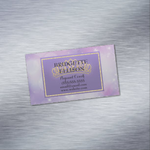 Lila Glitterie Stars Pageant Coach Magnet