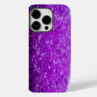 Lila Glitterkristalle iPhone 14 Pro Hülle