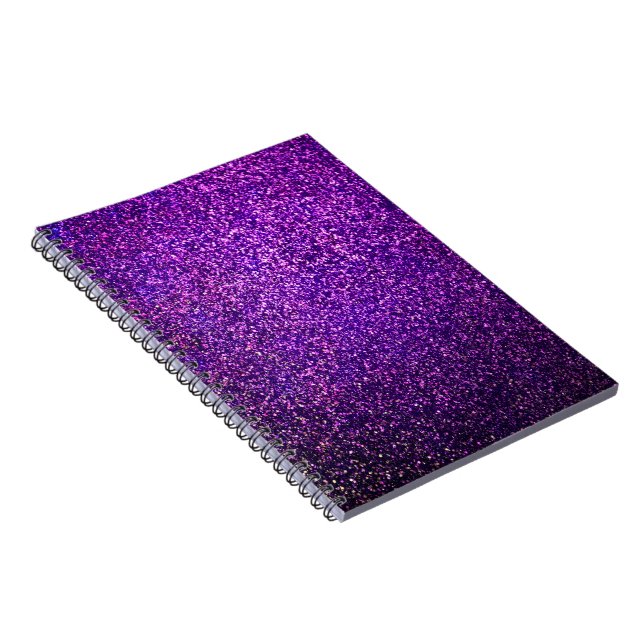 lila Glitternotizbuch Notizblock (Rechte Seite)