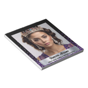 Lila Glitz Schimmer Gala Autogrammblock Notizblock
