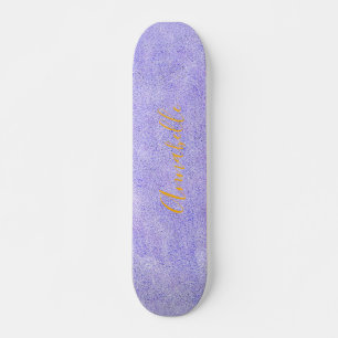 Lila Glitzer Aerosol Paint Skateboard