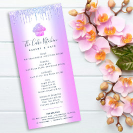 Lila Glitzer Bäckerei Cupcake Konditorei Koch Menü