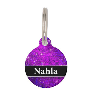 Lila Glitzer Bling Dog Katze Diva Goddess Sparkle Haustiermarke