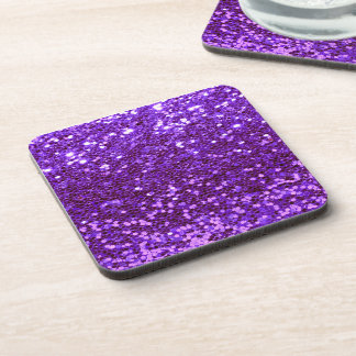 Lila Glitzer Bling Sparkle Shiny Girly Chic Getränkeuntersetzer