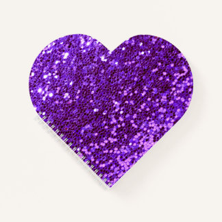 Lila Glitzer Bling Sparkle Shiny Girly Chic Notizbuch