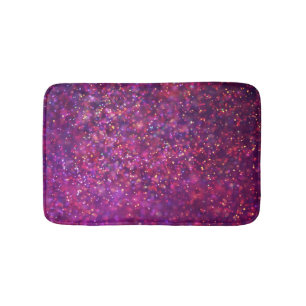 Lila Glitzer Blumenkohl Personalisiert Badematte