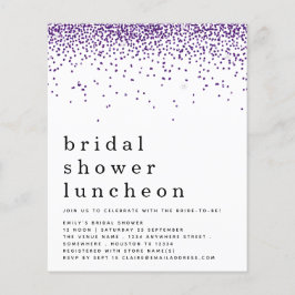 Lila Glitzer Brautparty Einladung