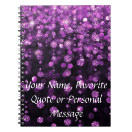 Lila Glitzer-Diamanten Notizblock