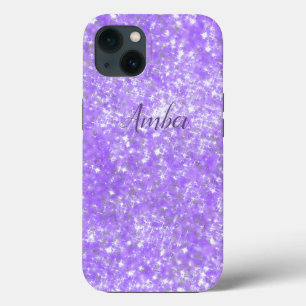 Lila Glitzer Elegant Personalisiert Case-Mate iPhone Hülle