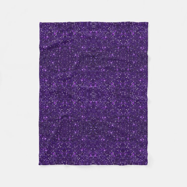 Lila Glitzer Fleece Blanket (Vorderseite)