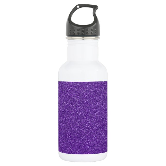 Lila Glitzer, Funkeln, Glitzer Hintergrund Edelstahlflasche (Vorderseite)