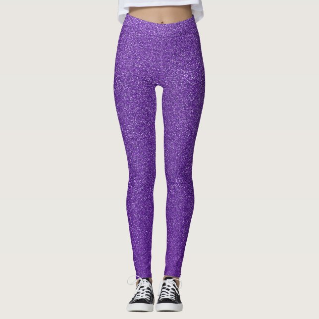 Lila Glitzer, Funkeln, Glitzer Hintergrund Leggings (Vorderseite)