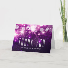 Lila Glitzer Glitzern Vielen Dank Dankeskarte