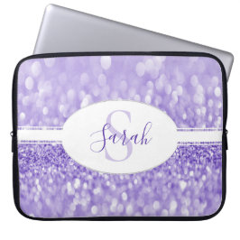 Lila Glitzer Individualisieren Sie den Laptop-Sieb Laptopschutzhülle