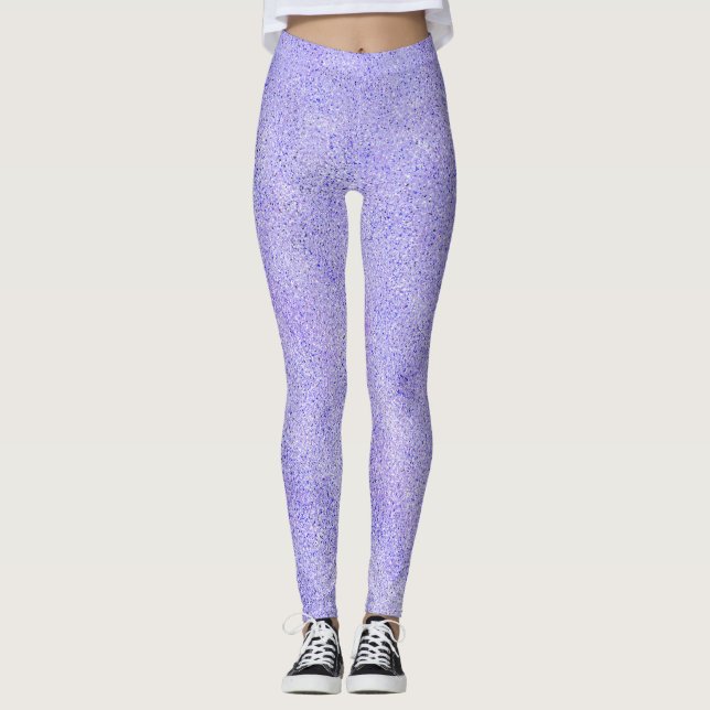 Lila Glitzer Leggings (Vorderseite)