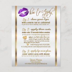 *Lila Glitzer Lip Instruktionen 2 Flyer
