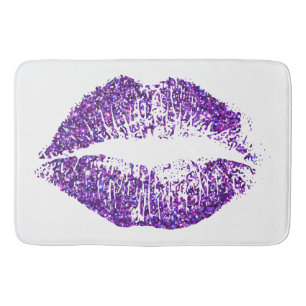 Lila Glitzer Lippen #3 Badematte