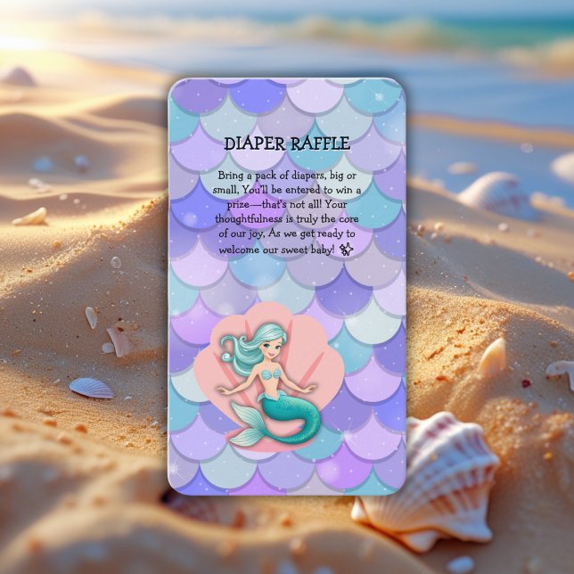 Lila Glitzer Meerjungfrau unter der Meerwasserdusc Begleitkarte (Von Creator hochgeladen)