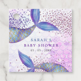 Lila Glitzer Mermaid Kinderdusche Geschenkanhänger