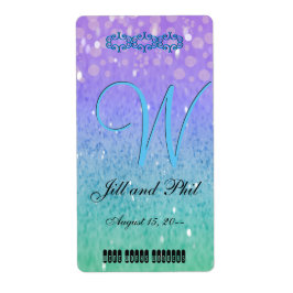 Lila Glitzer Patio Lantern Confetti Glam Blue