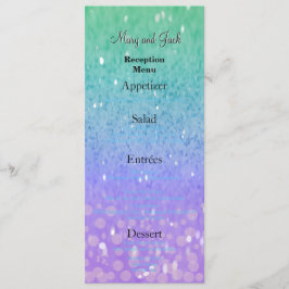 Lila Glitzer Patio Lantern Confetti Glam Glow Menükarte