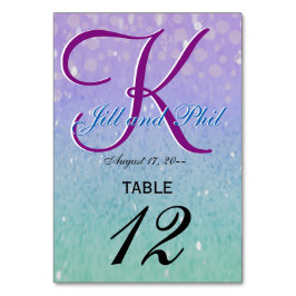 Lila Glitzer Patio Lantern Confetti Glam Glow Tischnummer