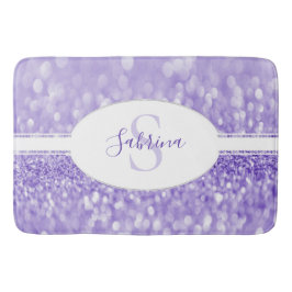 Lila Glitzer personalisieren Bath Mat Badematte