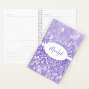 Lila Glitzer Personalisieren Planer