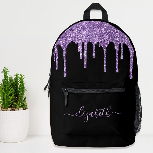 Lila Glitzer Personalisiert Bedruckter Rucksack (Von Creator hochgeladen)